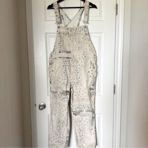 Free People White Jumpsuit with Floral Print